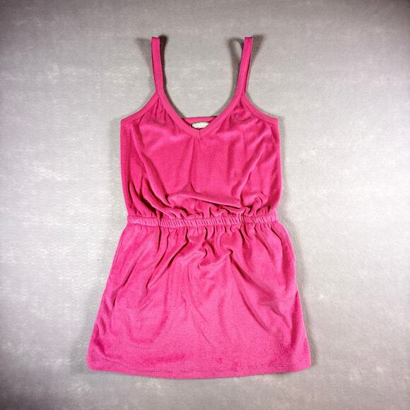P.J. Salvage Other - PJ Salvage terry knit dress - pink nightgown swimsuit coverup elastic waist sz M
